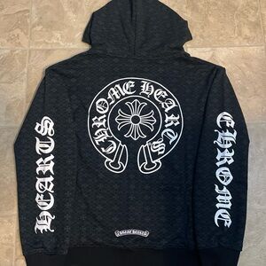 Chrome Hearts Black and White Zip Up